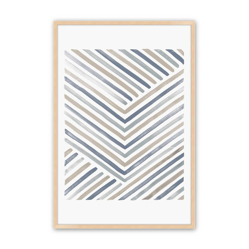 Linear Visions IV, impression, Cadre ouvert en érable brut, H 21 po x l 17 po