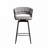 Swivel Linen Upholstered Metal Bar Stools Set with  soft cushioned Back-1700786046