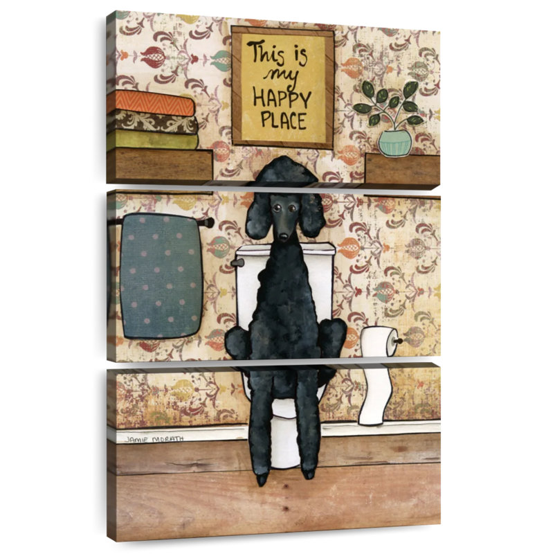 Happy Place Poodle, 45" H x 28" W