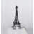 Eiffel Tower Desk Lamp, White Fabric Lampshade, 3D Relief Design