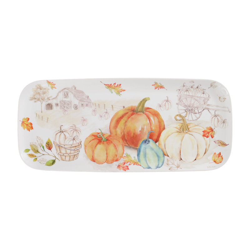 2-Piece Pumpkin Season 15" Tray