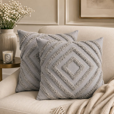 Grey Square Throw Cushion