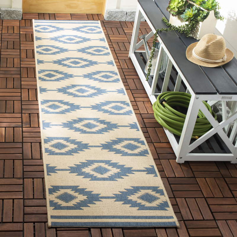 Tapis intérieur / extérieur Devito Southwestern, Tapis de couloir 2 pi 2 po x 6 pi