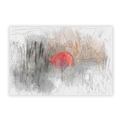 Red Poppy Flower - Frameless Print