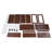 Floor Standing Sideboard Cabinet Kitchen Storage Organizer  Walnut Color-23108963