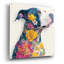  «Floral Pitbull» par Ann Klee, art mural en verre acrylique, 36 po x 36 po-1893056101