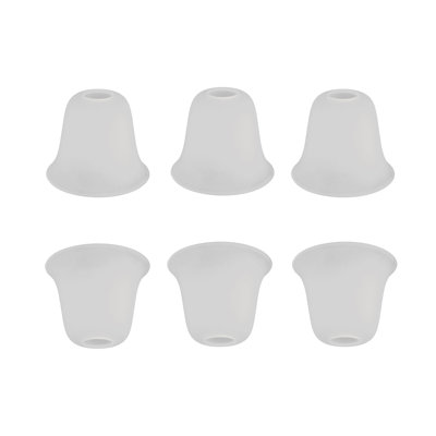 Ventilateur de plafond en forme de cloche en verre H 5,2 po x l 5,7 po en blanc