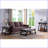 Modern Console Table with Drawer &amp; Bottom Shelf, Distressed Grey &amp; Black | Particle Board | Grey