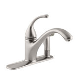 Forté 3-Hole Kitchen Sink Faucet with 9-1/16" Spout with Matching Finish Sidespray In Escutcheon