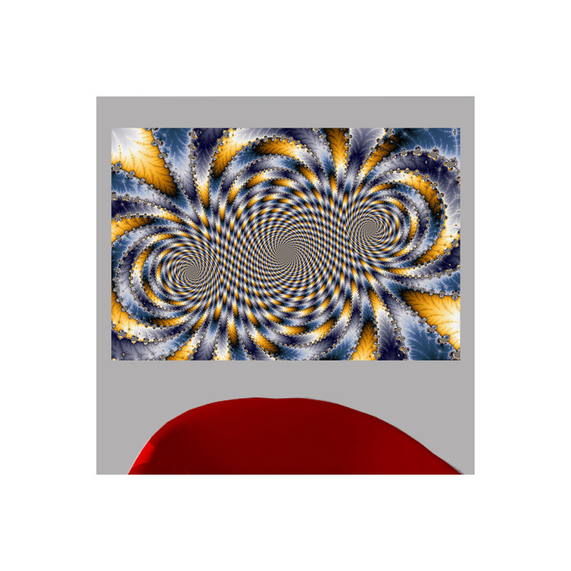 Décalcomanie murale Backlund Swirl Fractal II, 48 po x 72 po