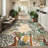 Floral Machine Washable Rugs with Rubber Backing for Living Room Non Slip Stain Resistant Carpet for Bedroom Living Room-1609155976