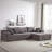 Upholstered Sectional Sofa With Pillows-1378163061