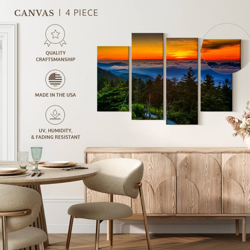 Alvord Clingmans Dome Dramatic Sunset, H 22 po x l 36 po