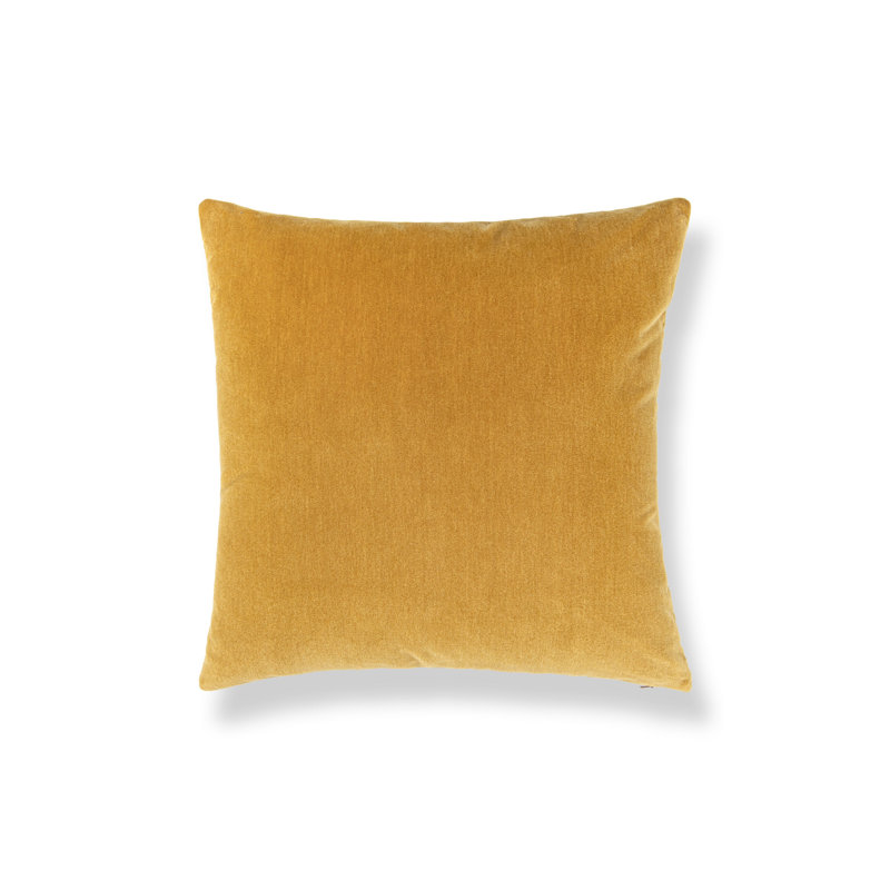 TUDOR VELVET PILLOW, Square - 22"H x 22"W, Brass