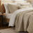 Botanical Leaves Linen 100% Cotton 3-Piece Full/Queen Quilt Set-125545997-125545996