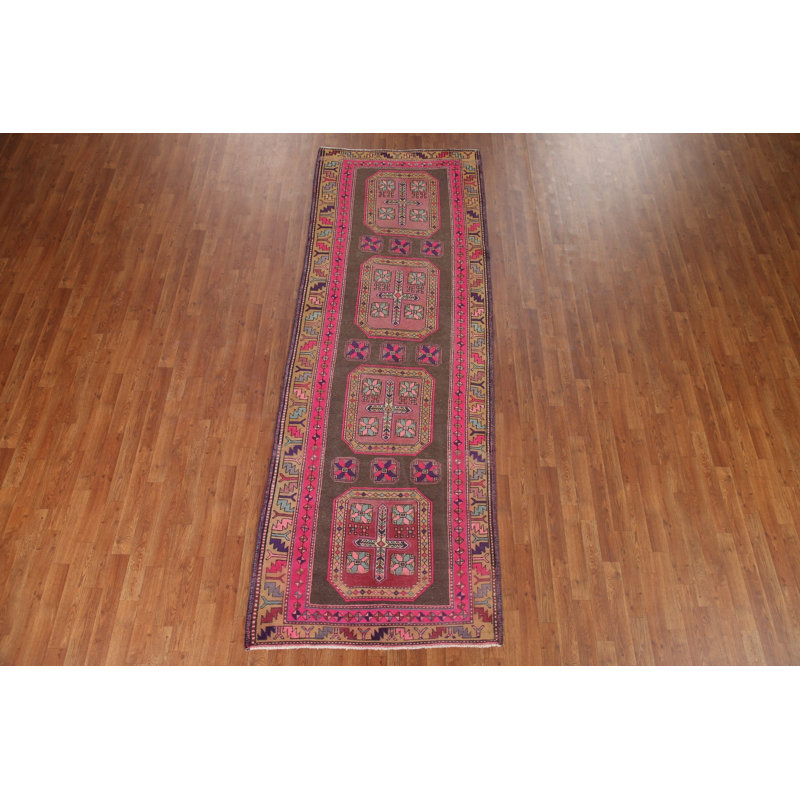Tapis de couloir géométrique traditionnel 4x11