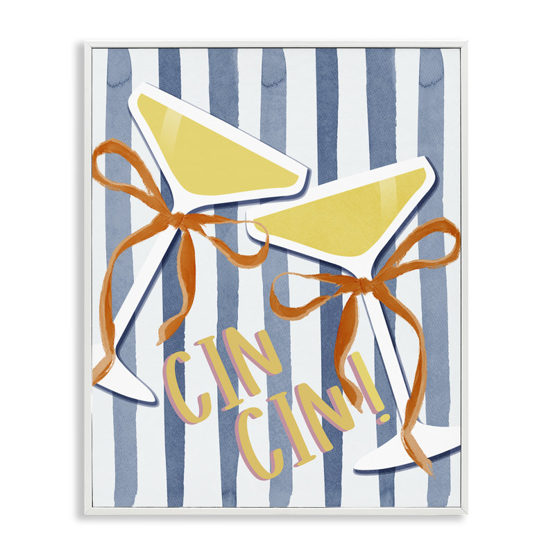 «Cheers Drinks on Stripes», estampe numérique, conception de Lucille Price, H 20 po x l 16 po