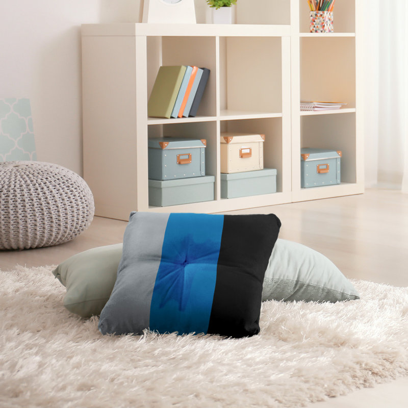  Coussin de sol touffeté, 30 po x 30 po, Milieu bleu