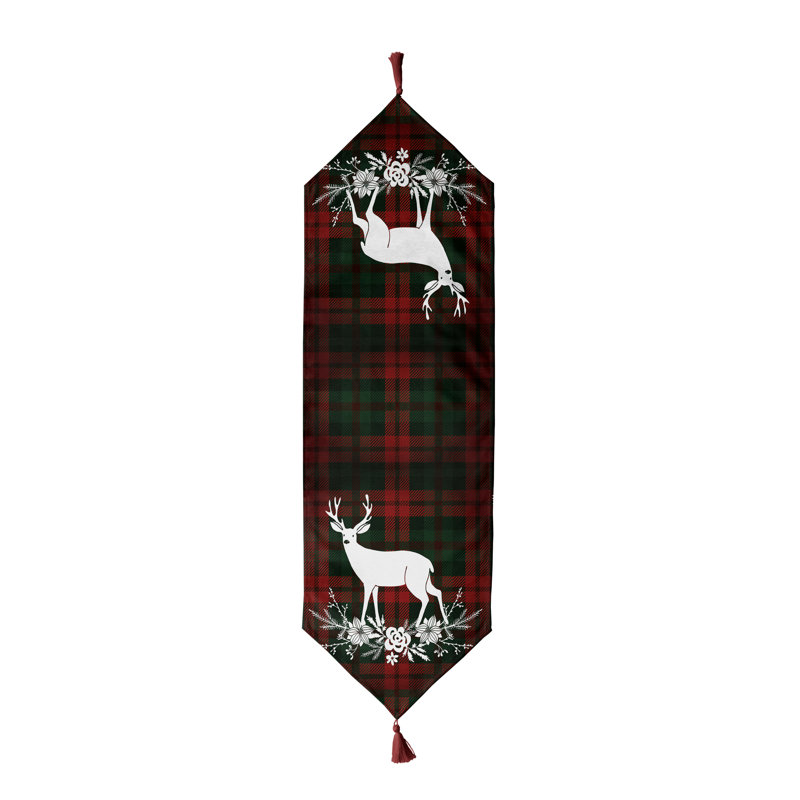 Christmas and Holiday Colorful Table Runners with Tassel, Great for Festive
