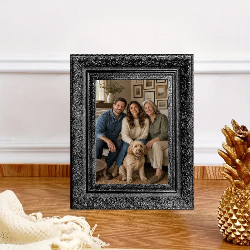 Cadre photo mural 1 pièce 8 "x 10" noir pour présentation de photos de mariage