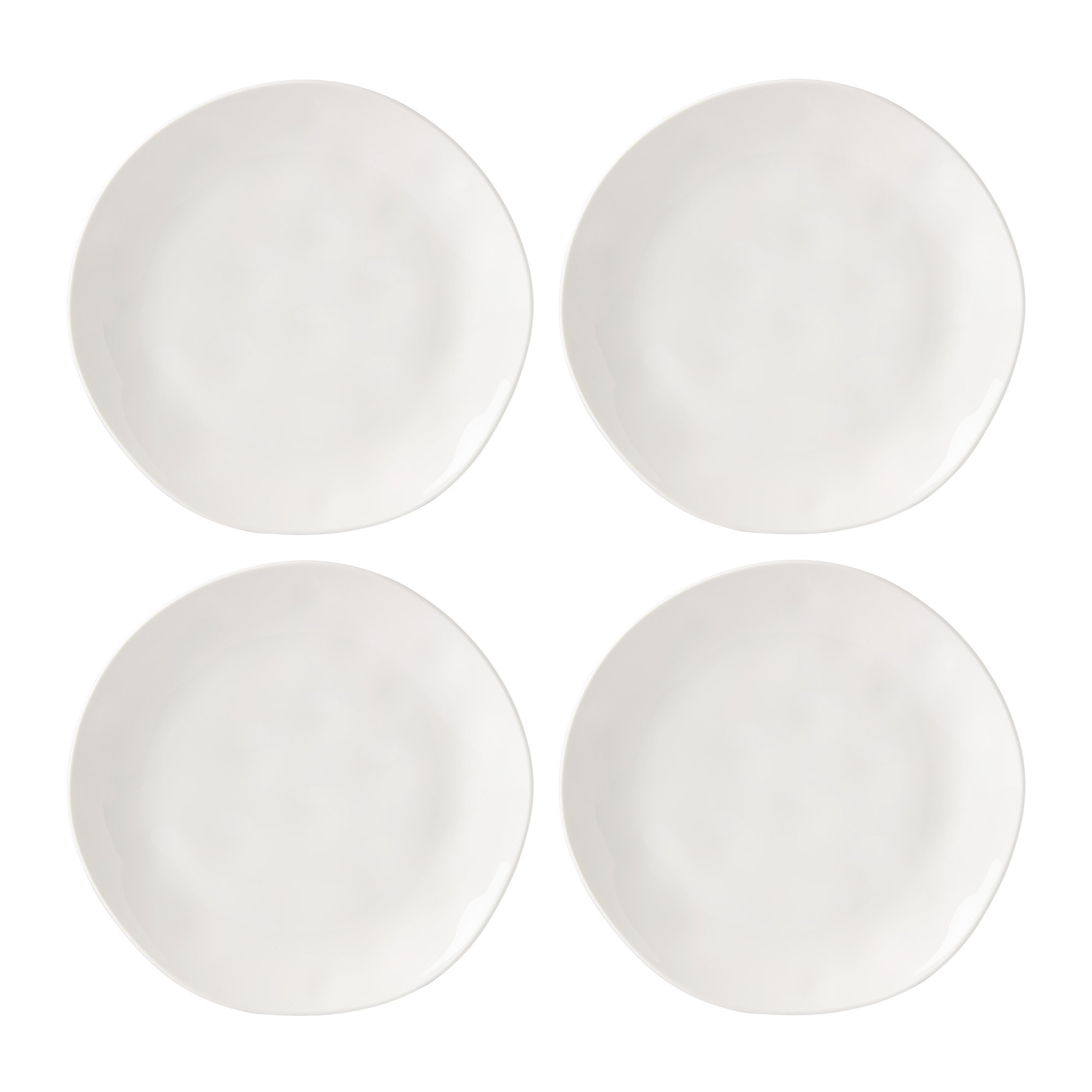 Bay Colors Blue Bay Colors 4Pc Dinner Plates, White