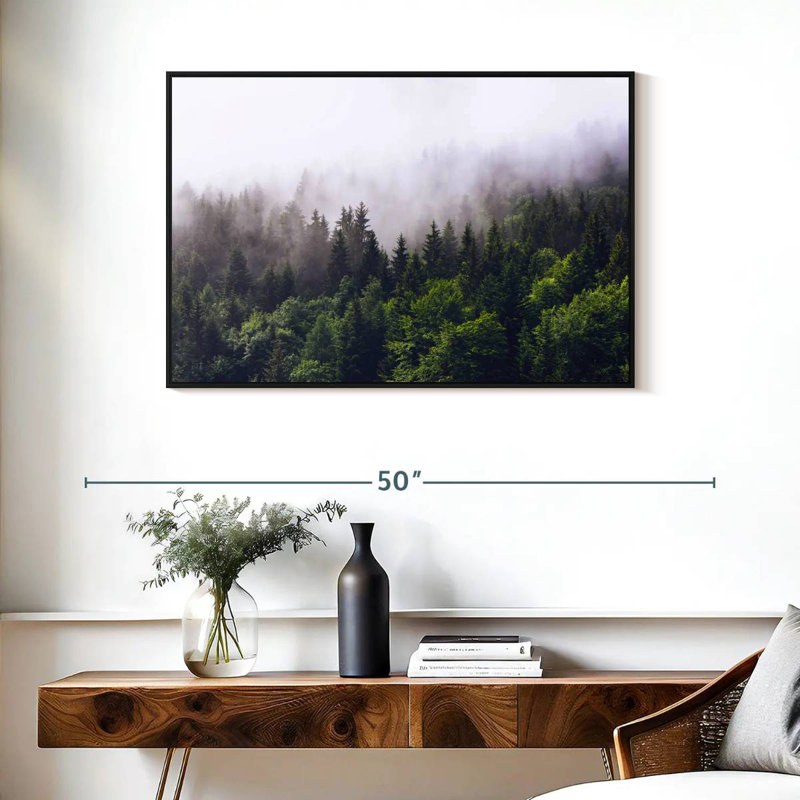 Misty Pine Forest, 25" H x 37" W