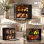 Boîte à pain de coin pour comptoir, grand panier à pain, double compartiment de rangement en bambou pour la cuisine et le comptoir, hauteur réglable, (noir)-1646660645
