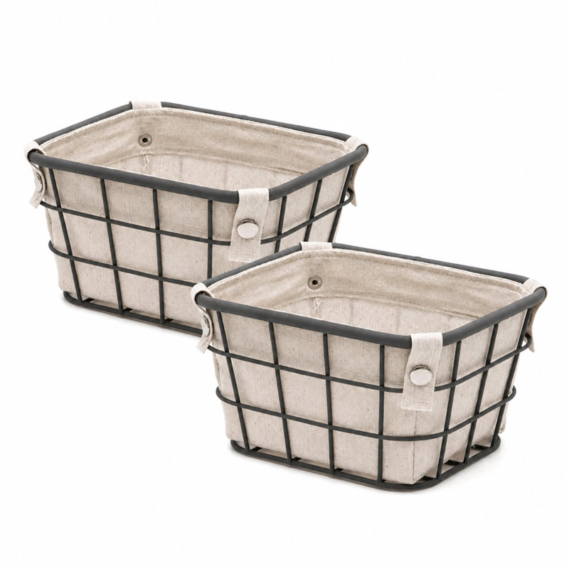 Panier en métal, H 4,75 po x l 8,75 po x P 7 po