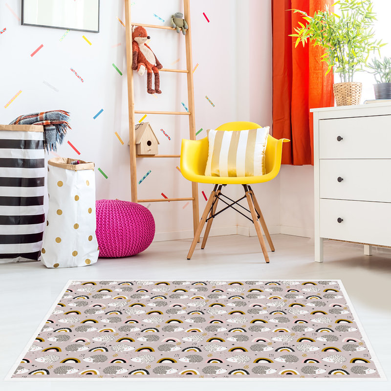 Alexanna Vinyl Machine Printed Area Rug, Rectangle 133 x 200cm