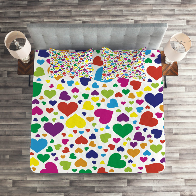 Modern & Contemporary Polyester Coverlet, Queen Bedspread + 2 Shams