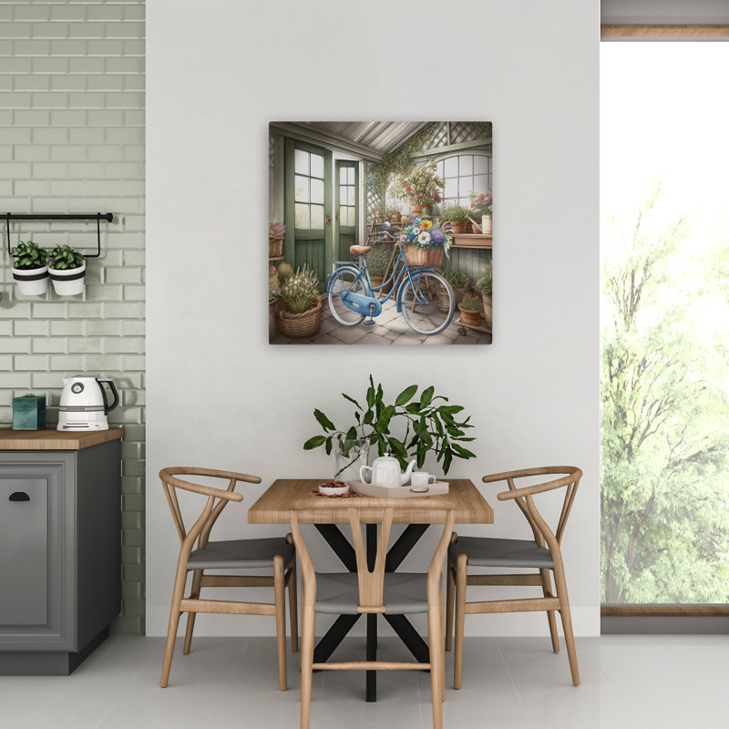 Art floral dans un jardin, H 32 po x l 32 po