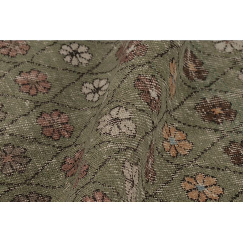 Distressed One-of-a-Kind 5'1X8'8 Hand Knotted Area Rug