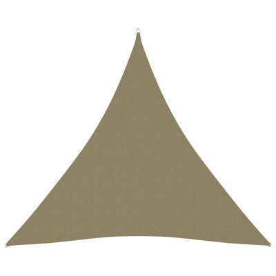 Shade sail Oxford fabric triangular 3m x 3m x 3m in beige