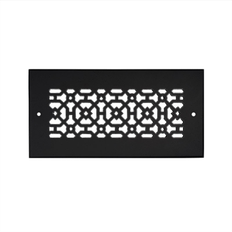 Ouverture de conduit AIR RETOUR 4 po x 10 po | Grille d'air lourde en fonte d'aluminium (6 po x 12 po au total) | Thermolaqué