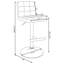 Tabourets de bar pivotants Beveard en similicuir capitonné, hauteur réglable et repose-pieds, noir-90790216