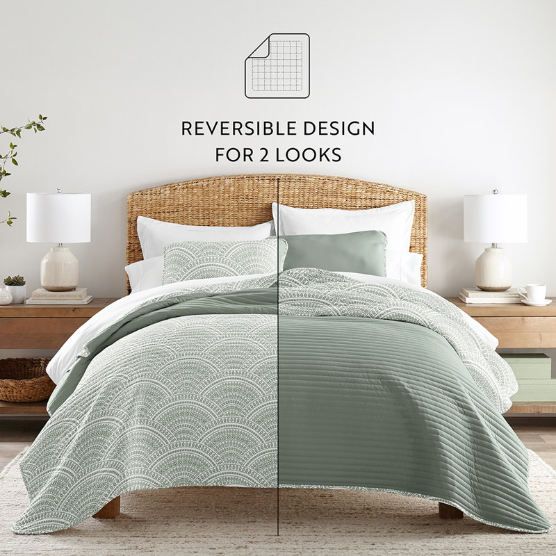 Becky Cameron Quilt, Full/Queen Quilt + 2 Standard Shams, Eucalyptus