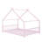 Metal House Bed Frame with Classic Roof Design-129109605