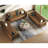 Mid-Century Modern Leather 3-Seater Sofa Couch, Leather Sofa for Living Room-408999300
