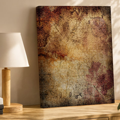 Toile, création d'un fond de parchemin vieilli avec des symboles alchimiques délavés complexes et des schémas mettant en valeur un mélange d'art sur toile