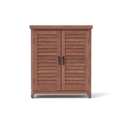 Banc de rempotage durable avec plateau en métal et rangement, parfait pour le jardinage extérieur et l'utilisation du patio, améliorant l'efficacité et l'organisation.