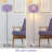 Crystal Floor Lamp Purple With Double-Layer Lampshade, LED Floor Lamp With On/Off Foot Switch, Silver Finish Tall Pole Lamp For Living Room, Girl Bedroom, Dresser, Office