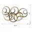 Décoration murale feuille d'or 38,5 x 22 x 4,2 po Seretha