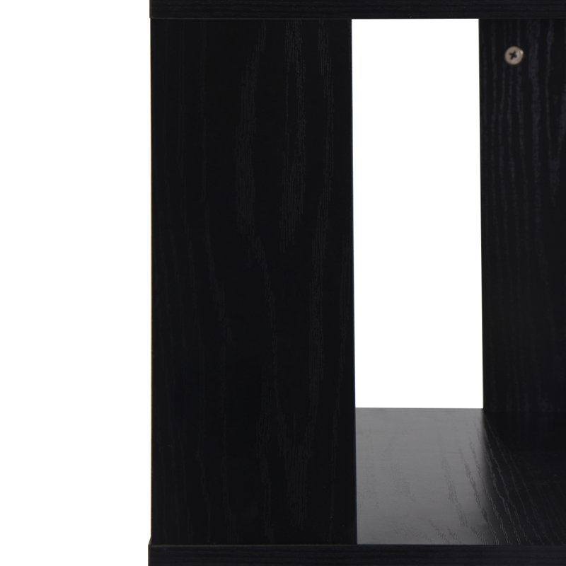 Bibliothèque sur pied rotative à 6 niveaux, (6 tablettes) H 74,8 po x l 19,7 po x P 19,7 po, Noir
