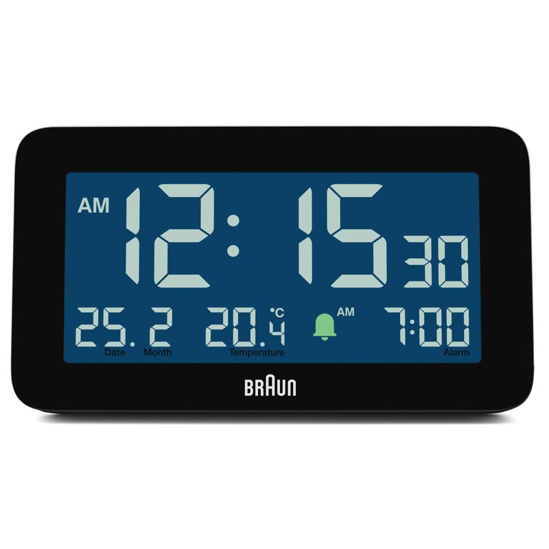 Tabletop Clock with Alarm, Black