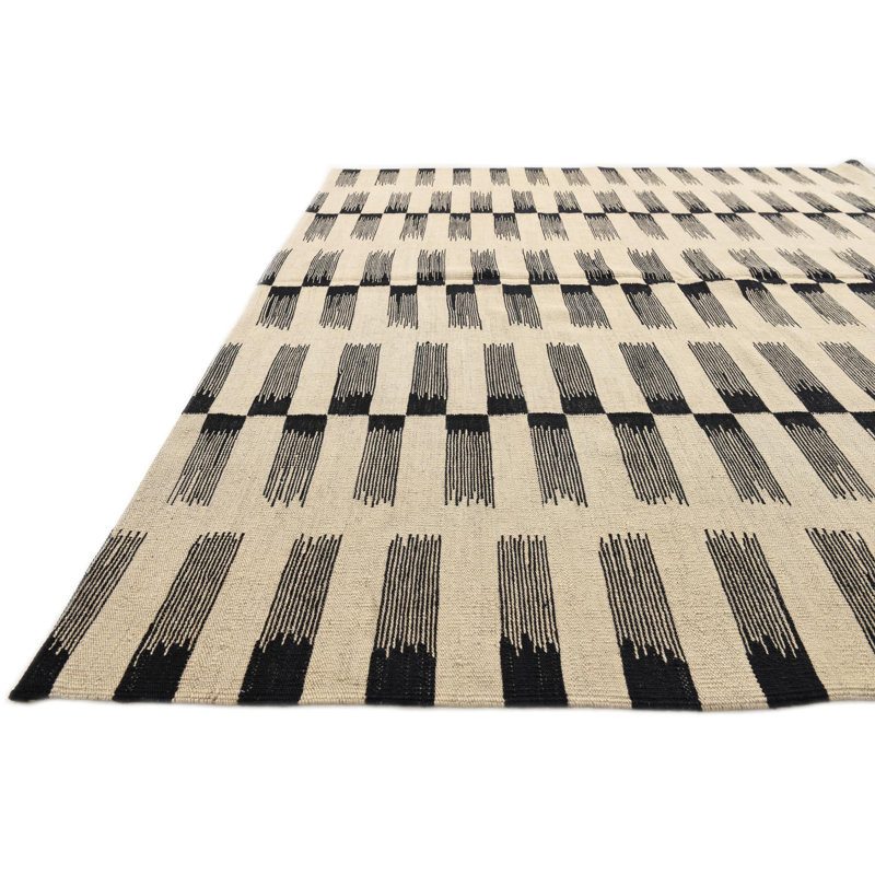 Tapis noir et blanc Ousley