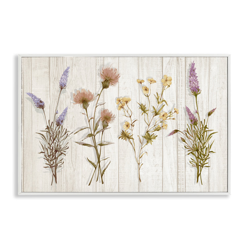 Fleurs sauvages, estampe numérique par Alex Black, Estampe numérique encadrée blanc bord de mer, H 12 po x l 18 po