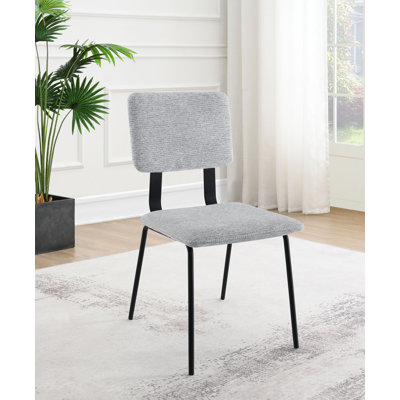 Chaise d'appoint de salle à manger rembourrée en tissu Sonderling