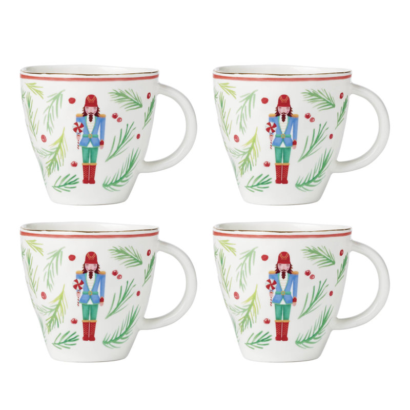 NUTCRACKERS Nutcracker Dinnerware Mugs, Set Of 4, Assorted