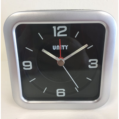 Analog Quartz Alarm Tabletop Clock - Green & White