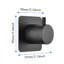 Valve de commande de douche en laiton noir mat Matt - 3/4 "en métal coulé, réglable, résistance à la corrosion, antirouille, processus d'installation simple, volume en métal noir, poignée, rouille, installation et utilisation rapides
